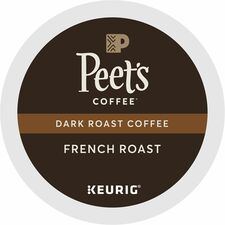 Peet's Coffee&reg; K-Cup French Roast Coffee Compatible with Keurig Brewer - Dark - K-Cup - 22 / Box