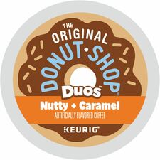 The Original Donut Shop&reg; K-Cup Duos Nutty + Caramel Coffee Compatible with Keurig Brewer - Medium - K-Cup - Nutty + Caramel - 24 / Box