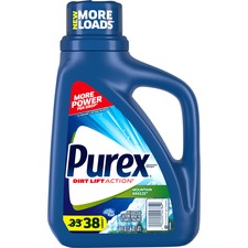 Purex Mountain Scent Liquid Detergent Concentrate - 50 fl oz (1.6 quart) - Mountain Breeze, Outdoor, Springtime Floral Blooms, Crisp Mountain Air Scent - Blue - 6 / Carton