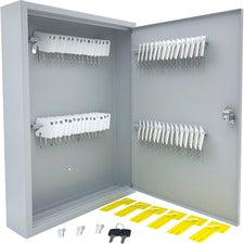 Huron Slotted Heavy-duty Key Cabinet Keyhole Slot, Heavy Duty, Durable - Gray - Steel