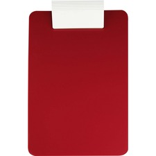 Saunders Antimicrobial Clipboard 8 1/2" x 11" Sheet Size - Red, White - 1 Each