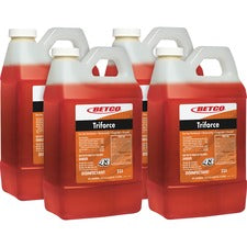 Betco FastDraw 43 Triforce Titan Disinfectant Concentrate - 67.6 fl oz (2.1 quart) - Fresh Scent - Contaminant-free - Orange - 4 / Carton