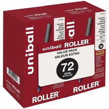 uniball&#8482; Roller Rollerball Pen 0.5 mm Micro Pen Point - Refillable - Blue Ink - Pigment-based - 72 / Pack