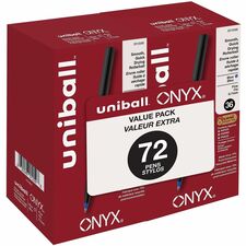 uniball&#8482; Onyx Rollerball Pens 0.7 mm Conical Pen Point - Blue Ink - 72 / Pack