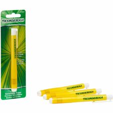 Ticonderoga Retractable Erasers Yellow - 1 Each - Smudge-free, Residue-free, Non-tearing, Latex-free, Retractable, Latex-free, Soft