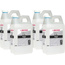Betco BioActive Solutions FastDraw 28 Push Cleaner Concentrate - 67.6 fl oz (2.1 quart) - New Green Scent - Bio-based, Non-corrosive, Non-flammable, Caustic-free, Spill Proof, Chemical Resistant, Non Alkaline - Milky White - 4 / Carton
