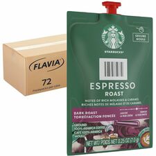 Starbucks Freshpack Espresso Roast Coffee Compatible with Flavia Barista - Freshpack - Espresso - 72 / Carton