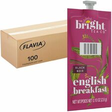 The Bright Tea Co. English Breakfast Black Tea Freshpack Compatible with Flavia Aroma, Flavia Creation 300, FLAVIA Creation 600 - Black Tea - 100 / Carton