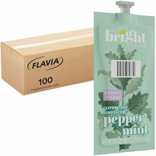 The Bright Tea Co. Peppermint Herbal Tea Freshpack Compatible with Flavia Aroma, Flavia Creation 300, FLAVIA Creation 600 - Herbal Tea - 100 / Carton