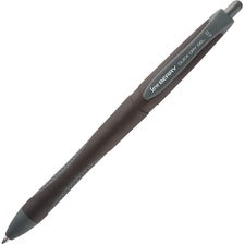 Serve Berry Quick-Dry Gel Ink Pen 0.7 mm Medium Pen Point - Retractable - Black Ink - Gel-based - Black Barrel - 1 Each