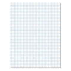 Quadrille Pads, Quadrille Rule (4 sq/in), 50 White (Heavyweight 20 lb Bond) 8.5 x 11 Sheets