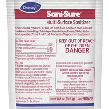 Sani-Sure Multi-Surface Sanitizer 0.13 oz (0.01 lb) - Chlorine Scent - Odorless - Yellow - 100 / Carton