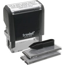 Trodat Do-it-Yourself Stamp Date Stamp - 4 Characters/Line - 0.75" Impression Width x 1.88" Impression Length - 10000 Impression(s) - Black - Recycled - 1 Each