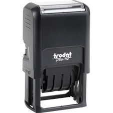 Trodat Ecoprinty 5-In-1 Date Stamp Date Stamp - 10000 Impression(s) - Black, Red - Recycled - 1 Each
