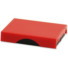 Trodat EcoPrinty 5-In-1 Date Stamp Replacement Pad 0.6" Height x 2.5" Width - Red, Blue Ink - Plastic - 1 Each