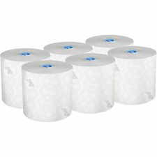 Scott Pro High-Capacity Hard Roll Towels with Elevated Design & Absorbency Pockets 7.50" Width x 700 ft Length - 1 3/4" Core - Elevated Scott Design - White - Paper - 6 / Carton