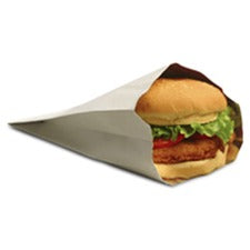 Bagcraft Foil Insulator Sandwich Bags 5.50" Width x 2" Depth - White - Sandwich, Fried Chicken - 1000 / Carton