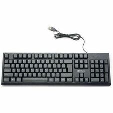Verbatim Wired Keyboard Cable Connectivity - USB Interface - Multimedia Hot Key(s) - Linux, ChromeOS, Mac OS, Windows, Mac, PC