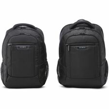 Samsonite Classic Business 2.0 Carrying Case (Backpack) for 13" to 15.6" Apple iPad Notebook, Tablet, Smartphone, Pen, Business Card, Accessories - Black Polyester Body - Shoulder Strap, Handle - 17" Height x 7.3" Width x 11.3" Depth - Medium Size - Unise