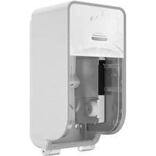 Kimberly-Clark Professional ICON Standard Roll Vertical Toilet Paper Dispenser Coreless - 2 x Roll - Cherry Blossom - Refillable, Key Lock - 1 Each