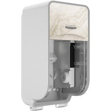 Kimberly-Clark Professional ICON Standard Roll Vertical Toilet Paper Dispenser Coreless - 2 x Roll - Warm Marble - Refillable, Key Lock - 1 Each
