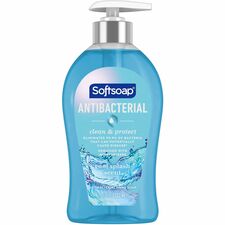 Softsoap Antibacterial Hand Soap Cool Splash Scent - 11.25 fl oz - Pump Bottle Dispenser - Bacteria Remover - Hand, Skin - Moisturizing - Antibacterial - Blue - Refillable, Recyclable, Paraben-free, Phthalate-free, Biodegradable, pH Balanced - 1 Each