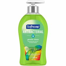 Softsoap Antibacterial Liquid Hand Soap Sparkling Pear Scent - 11.25 fl oz - Pump Bottle Dispenser - Bacteria Remover - Hand, Skin - Moisturizing - Antibacterial - Green - Refillable, Recyclable, Paraben-free, Phthalate-free, Biodegradable, pH Balanced -