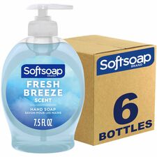 Softsoap Fresh Breeze Hand Soap Fresh Breeze Scent - 7.50 fl oz - Pump Bottle Dispenser - Dirt Remover, Bacteria Remover, Kill Germs - Hand, Skin - Moisturizing - Antibacterial - Blue - Rich Lather, Recyclable, Paraben-free, Phthalate-free, pH Balanced, B