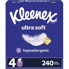Kleenex Ultra Soft Tissues 3 Ply - WhiteBox - 60/Box - 4 / Pack