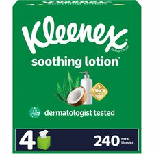 Kleenex Soothing Lotion Tissues 3 Ply - WhiteBox - 60/Box - 32 / Carton
