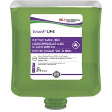 SC Johnson Solopol Medium Heavy-Duty Hand Wash Lime Scent - 2.11 quart - Cartridge Dispenser - Grease Remover, Oil Remover, Soil Remover, Dirt Remover, Grime Remover - Hand, Industrial, Automotive - Moisturizing - Green - Heavy Duty, Solvent-free, Non-abr