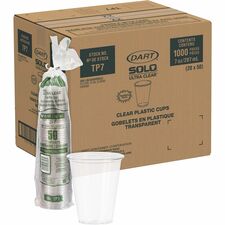 Solo Ultra Clear 7 oz Plastic Cups 7 fl oz - Clear - Plastic, Polyethylene Terephthalate (PET) - Frozen Drinks, Iced Coffee, Beer, Smoothie - 50/Pack - 20 / Carton