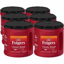 Folgers&reg; Ground Classic Roast Coffee Medium - 25.9 oz Per Canister - Ground - Classic Roast - 6 / Carton