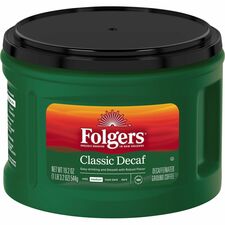 Folgers&reg; Ground Classic Decaf Coffee Medium - 19.2 oz Per Canister - Ground - Classic - Decaffeinated - 1 Each