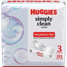 Huggies Simply Clean Wipes WhitePacket - 64/Packet - 3 / Pack