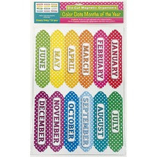Ashley Magnetic Chalkboard Calendar Months 12 - Write on/Wipe off - 1 Each - Multicolor