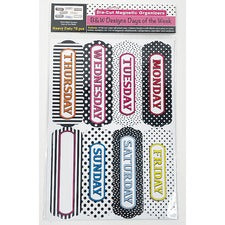 Ashley Magnetic Chalkboard Days of the Week 8 - Write on/Wipe off - 1 Each - Multicolor