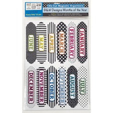 Ashley Magnetic Chalkboard Calendar Months 12 - Write on/Wipe off - 1 Each - Multicolor