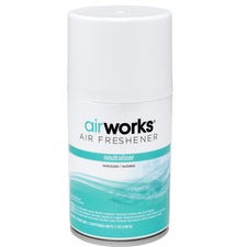 AirWorks Metered Aerosol Air Freshener Spray - 6000 ftÂ³ - 7 fl oz (0.2 quart) - Neutralizer - 30 Day - Wall Mountable, VOC Compliant - 12 / Carton