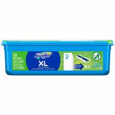Swiffer Sweeper XL Wet Mopping Pads X-Large - White - 12/Pack - 1 Each