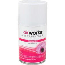 AirWorks Metered Aerosol Air Freshener Fresh Garden Aerosol - 6000 ftÂ³ - 7 oz - Fresh Garden - 12 / Carton