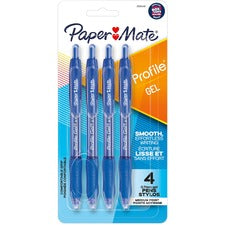 Paper Mate Profile 0.7mm Retractable Gel Pen 0.7 mm Medium Pen Point - Retractable - Blue Ink - Gel-based - 4 / Pack