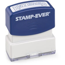Trodat Pre-inked ENTERED Stamp Text Stamp - ENTERED - 1.69" Impression Width x 0.56" Impression Length - 50000 Impression(s) - Blue - 1 Each - TAA Compliant