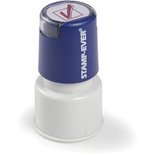 Trodat Pre-inked Check Mark Icon Stamp Text Stamp - RECEIVED - 0.75" Impression Diameter - 50000 Impression(s) - Red - 1 Each - TAA Compliant