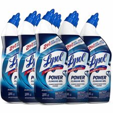Lysol Toilet Bowl Cleaner 24 fl oz (0.8 quart) - Atlantic Fresh Scent - Disinfectant - Blue Bottle - 9 / Carton