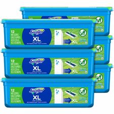 Swiffer Sweeper XL Wet Mopping Pads X-Large - White - 12/Pack - 6 / Carton