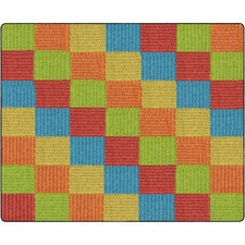 Flagship Carpets Basketweave Blocks Class Rug Floor Rug - 10.60 ft Length x 13.20 ft Width - Rectangle - Multi - Nylon