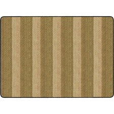 Flagship Carpets Basketweave Stripes Classroom Rug Floor Rug - 72" Length x 100.80" Width - Rectangle - Natural - Nylon