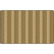 Flagship Carpets Basketweave Stripes Classroom Rug Floor Rug - 91.20" Length x 12 ft Width - Rectangle - Natural - Nylon