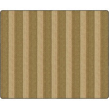 Flagship Carpets Basketweave Stripes Classroom Rug Floor Rug - 10.60 ft Length x 13.20 ft Width - Rectangle - Natural - Nylon